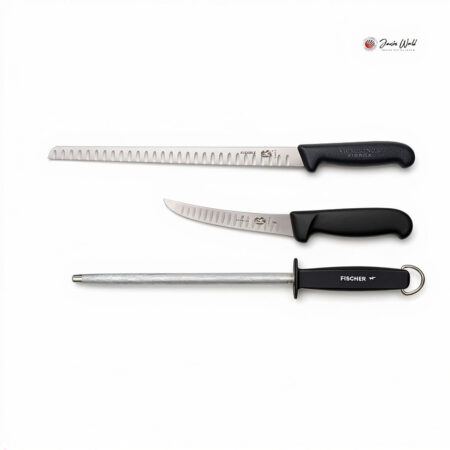 Juego cuchillo corte jamón VICTRORINOX 3 jamón world