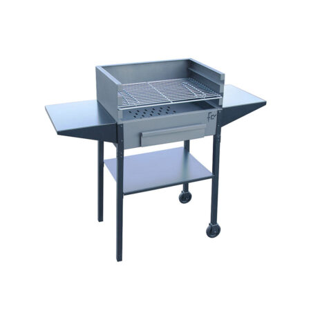 Barbacoa carbón o leña 3 alturas con ruedas 600 mm 33709