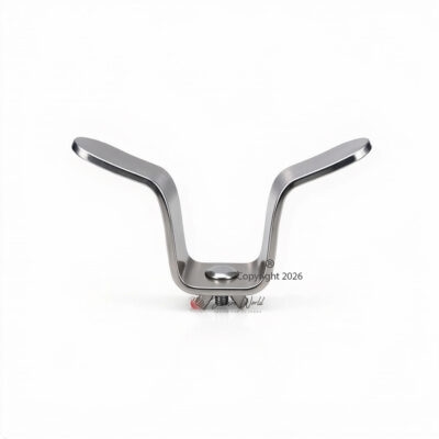 V para jamoneros de Flores Cortés sin pincho. Realizada de acero inoxidable