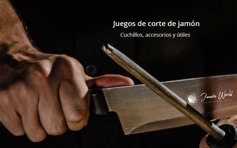 juegos de corte de jamón cuchillo y útiles Jamón World