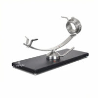 Jamonero 17838 giratorio profesional 360 grados de acero inoxidable con base de fibra profesional