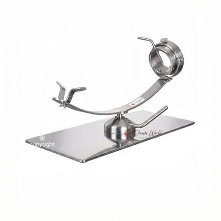 Jamonero 17852 profesional de acero inoxidable con sistema giratorio y rotatorio sobre la base modelo Don Benito de Flores Cortés