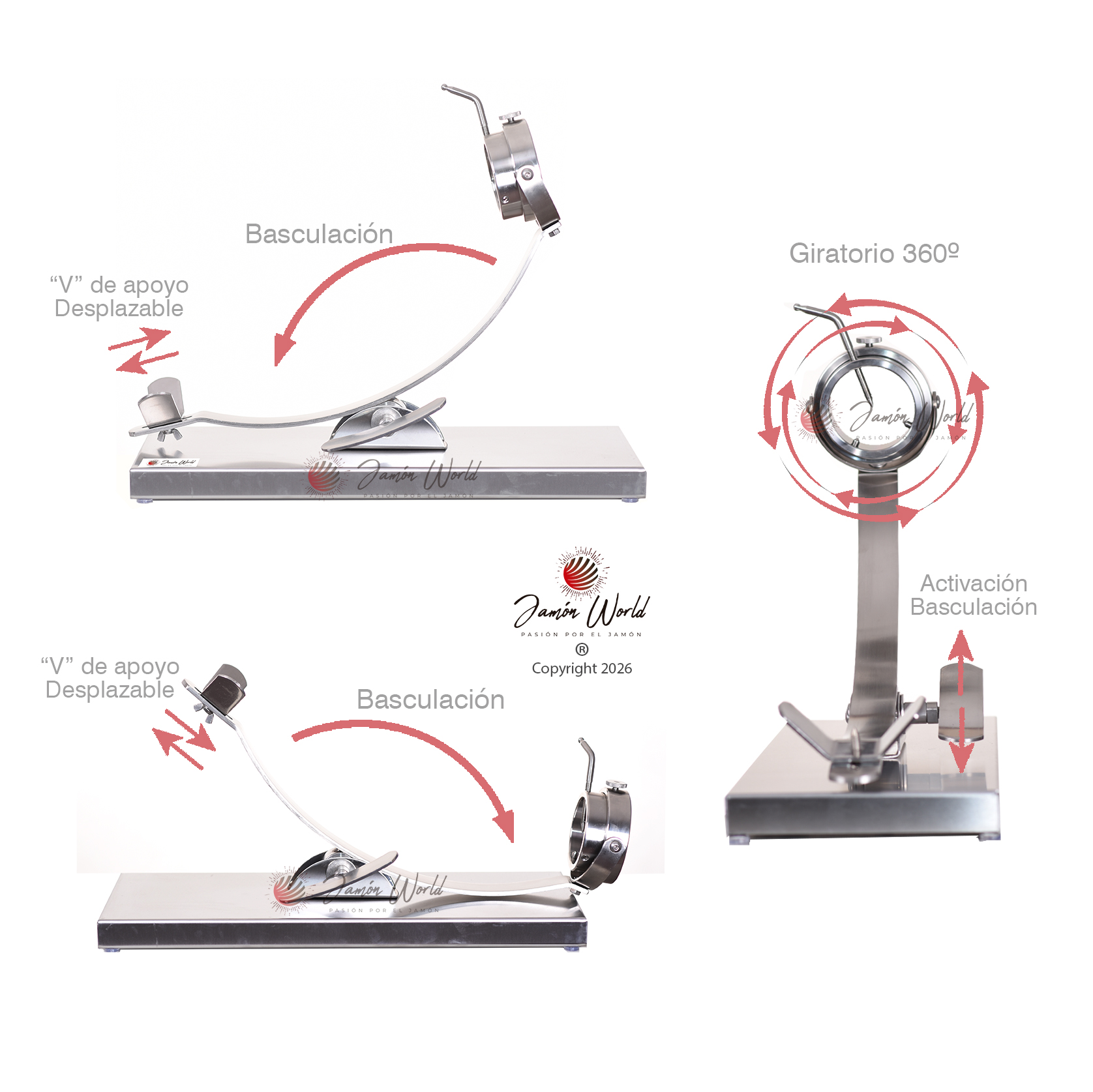 Jamonero giratorio balancin 17927 detalles giratorio y basculacion
